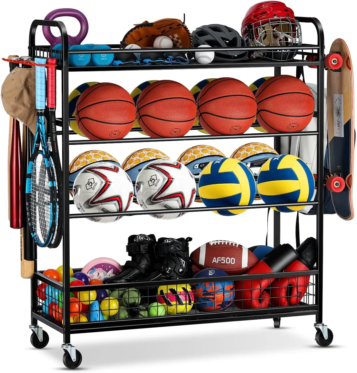 Sports Equipment Garage Storage - Garage Sports Equipment Organizer Rolling Ball