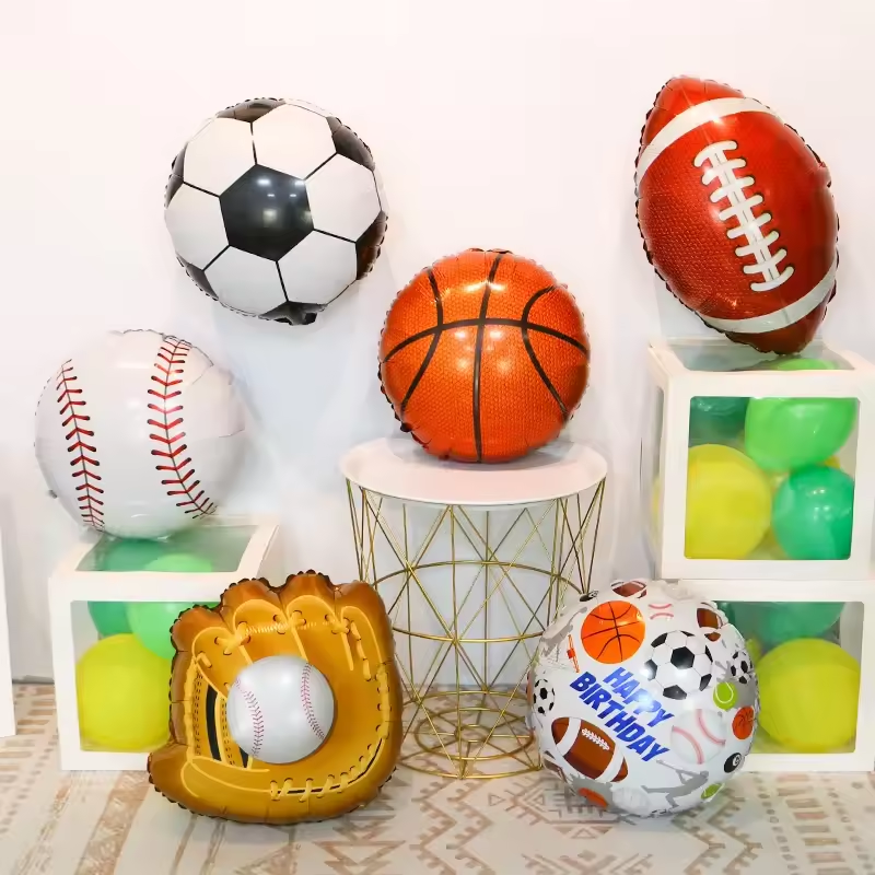 Sports Equipment Background - Sports equipment Balloons Football Basketball Rugby