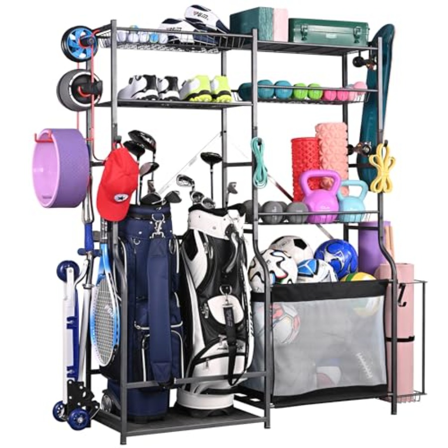 Sports Equipment Garage Storage - Extra Large Golf Storage Ball Rack