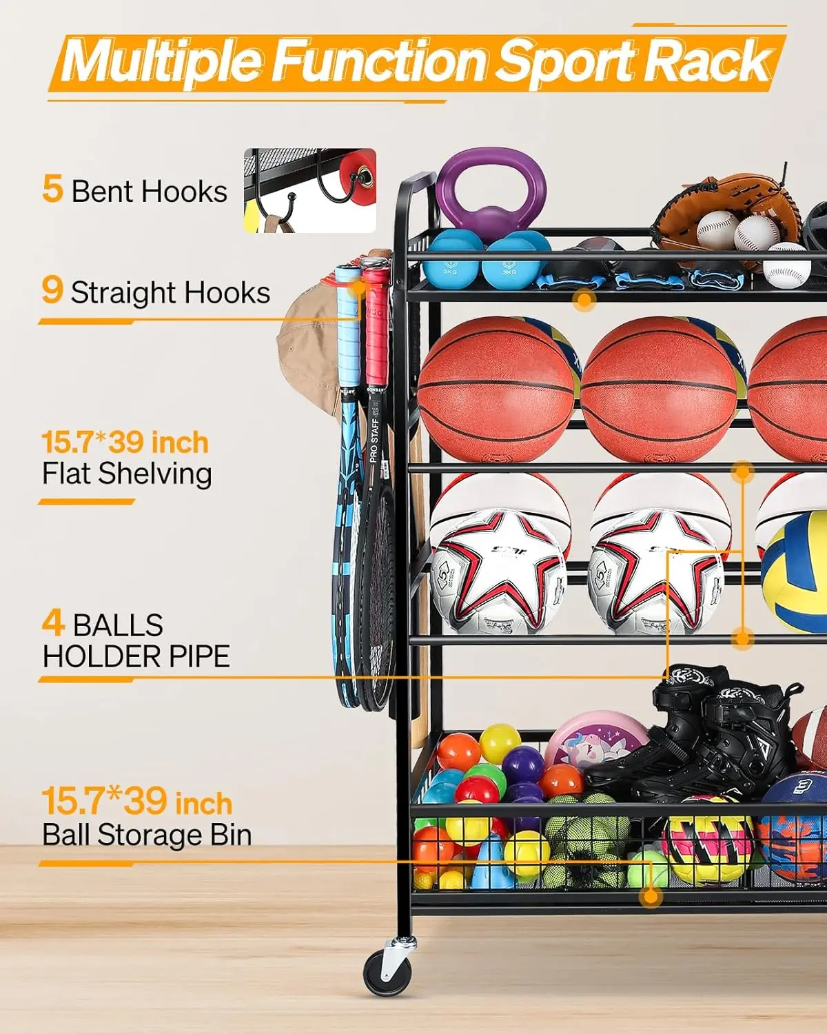Garage Sports Equipment Organi - огляд і ціна Sports Equipment Garage Storage