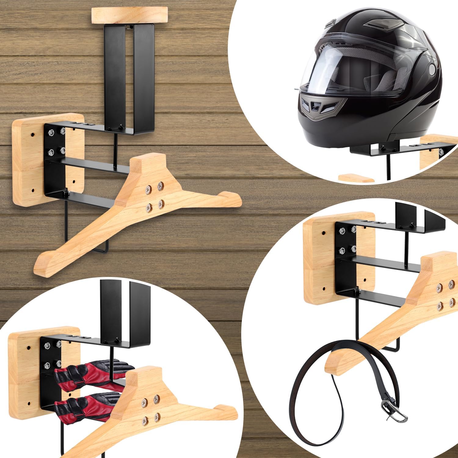 Wood Motorcycle Helmet Holder  - огляд і ціна Sports Equipment For Home