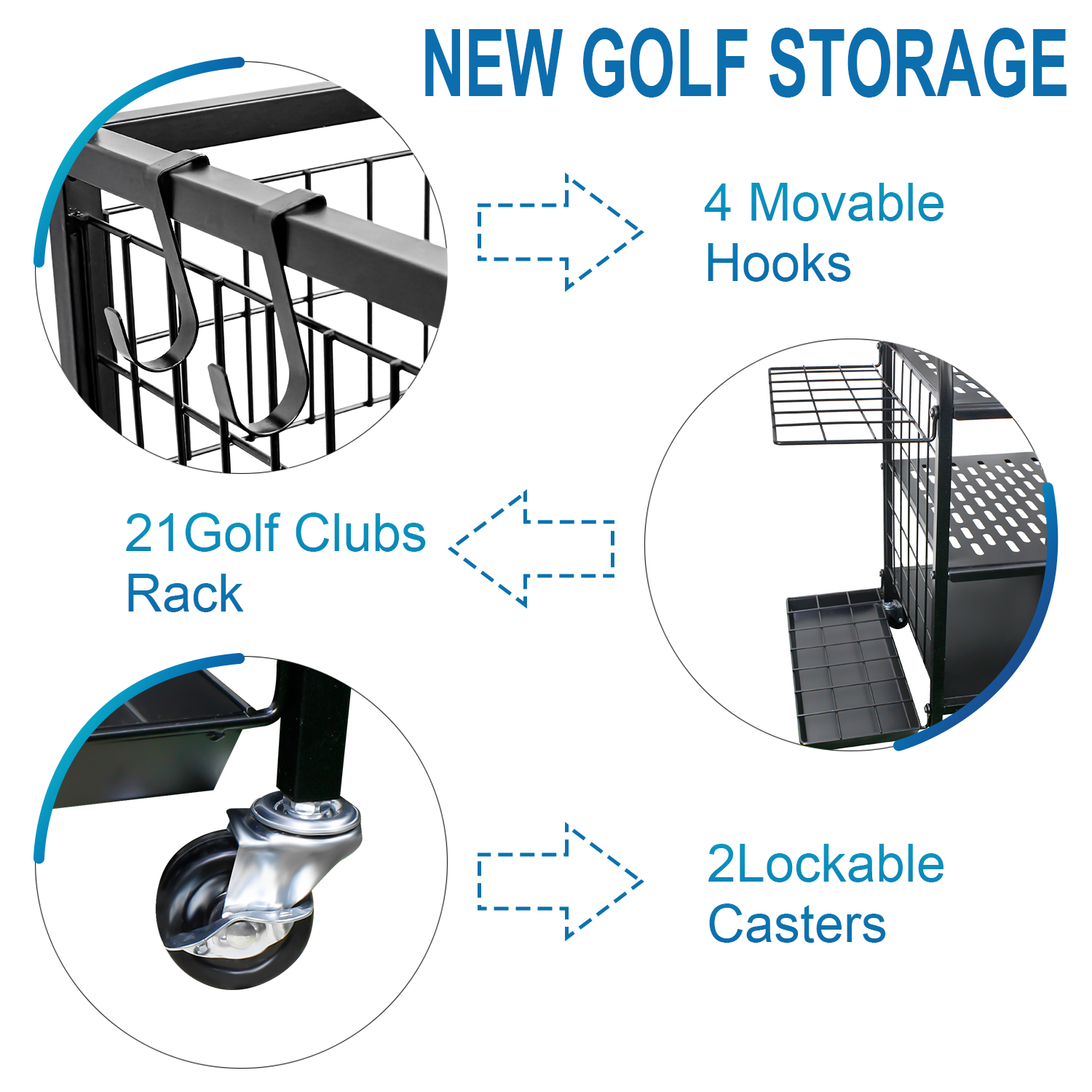 Golf Bag Storage Garage Organi - огляд і ціна Sports Equipment Garage Storage