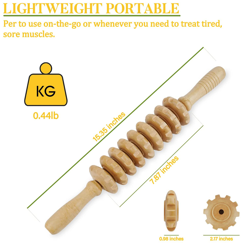 1 PCS Wood Massage Roller Trig - огляд і ціна Sports Equipment For Home