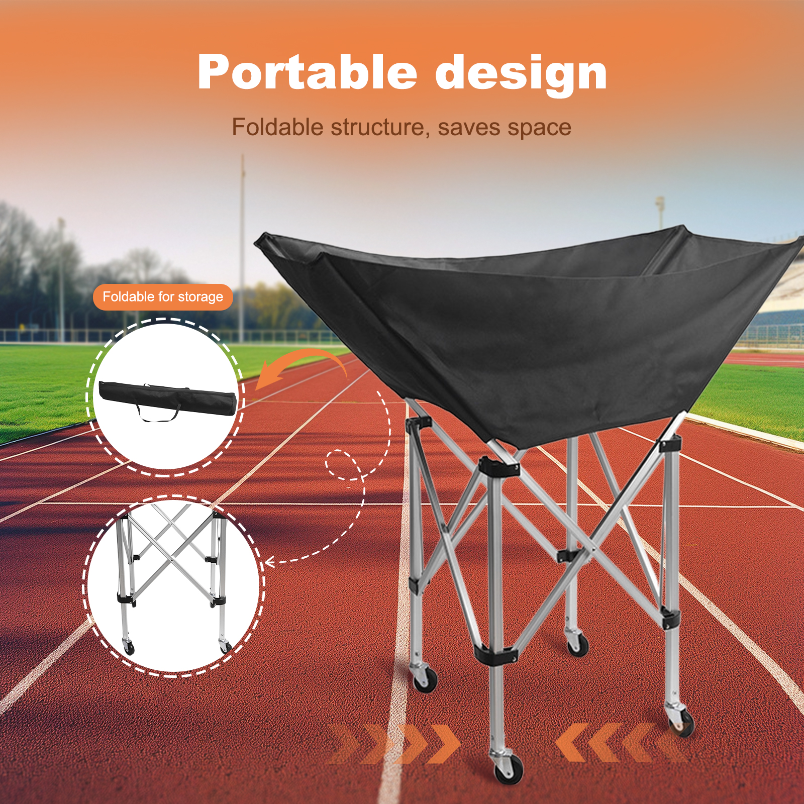 Collapsible Hammock Ball Cart  - огляд і ціна Sports Equipment Cart