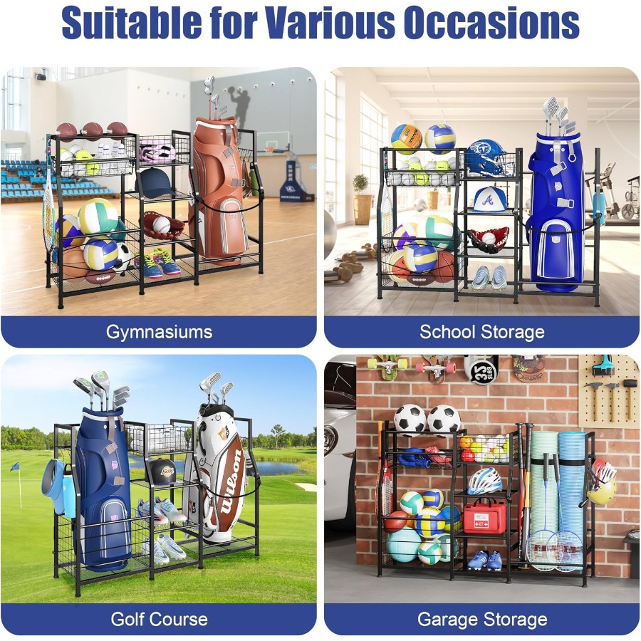 Golf Bag Stand Garage Storage  - огляд і ціна Sports Equipment Garage Storage