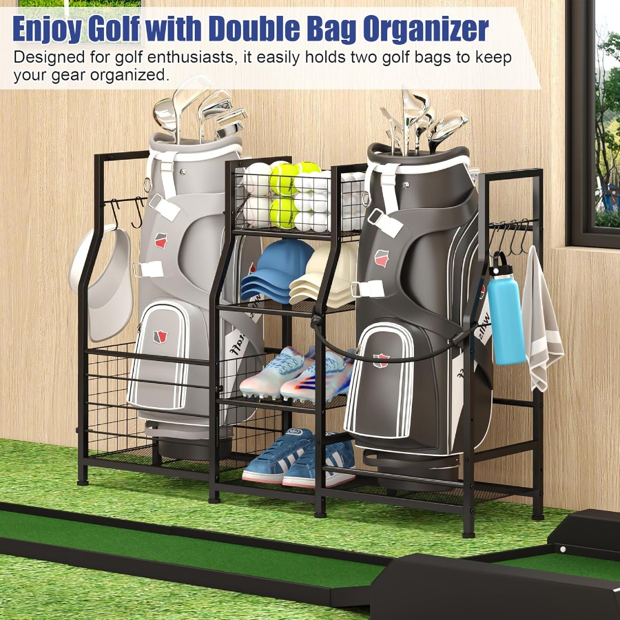 Golf Bag Stand Garage Storage  - огляд і ціна Sports Equipment Garage Storage