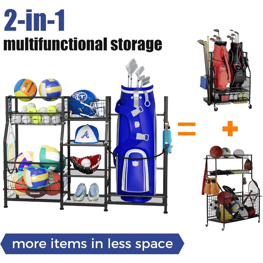 Golf Bag Stand Garage Storage  - огляд і ціна Sports Equipment Garage Storage