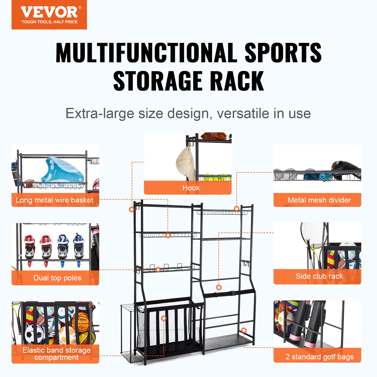 Golf Storage Garage Organizer, - огляд і ціна Sports Equipment Outdoor Storage