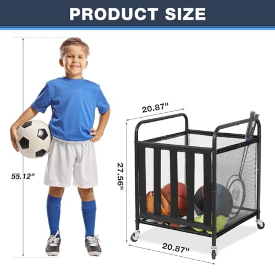 Rolling Sports Ball Storage Ca - огляд і ціна Sports Equipment Cart