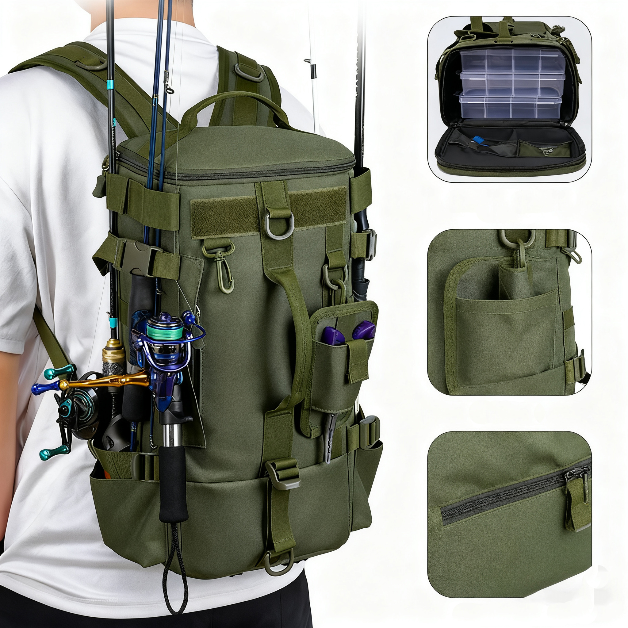 Multifunctional Fishing Backpa - огляд і ціна Sports Equipment Outdoor Storage