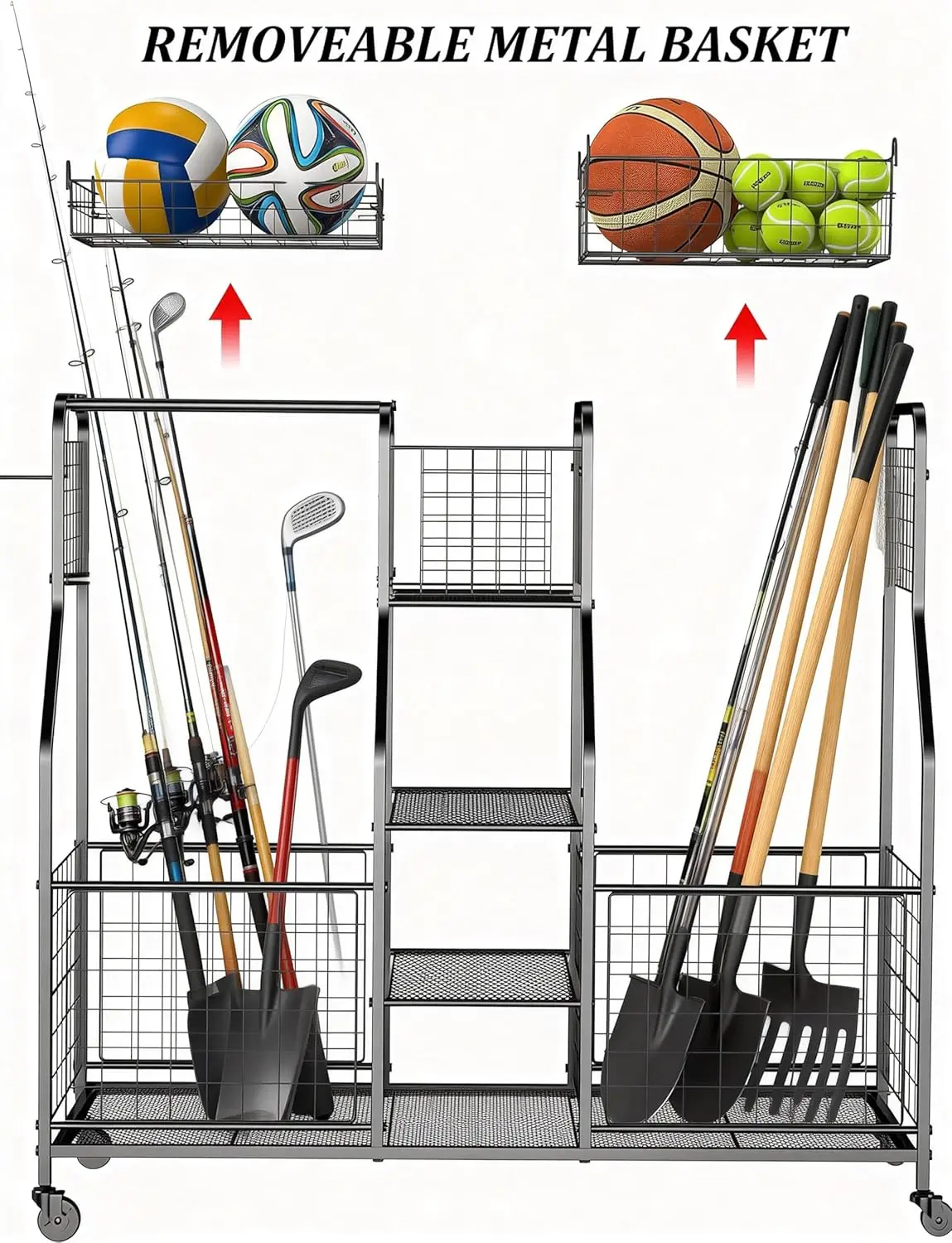 Garage Sports Equipment Organi - огляд і ціна Sports Equipment Garage Storage