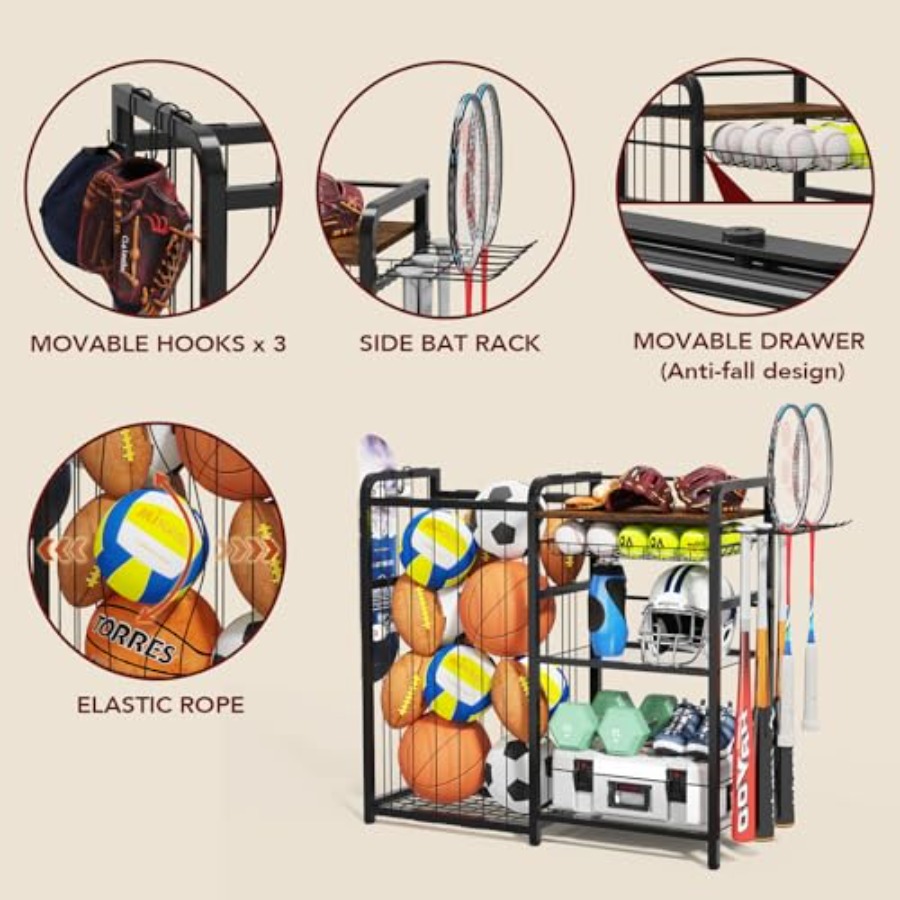 Garage Sports Equipment Organi - огляд і ціна Sports Equipment Garage Storage