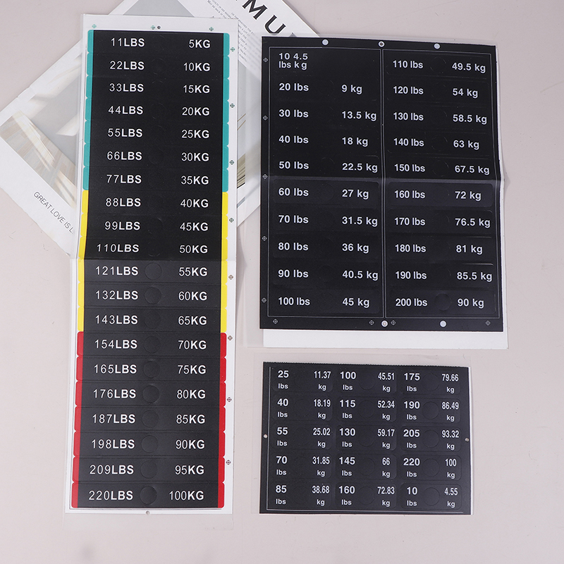 Weight Stack Labels 4.5kg To 1 - огляд і ціна Sports Equipment Suppliers
