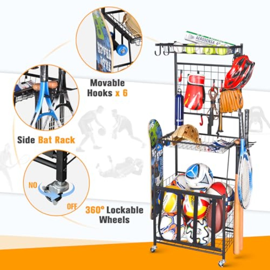 Sports Equipment Storage Rack  - огляд і ціна Sports Equipment Outdoor Storage