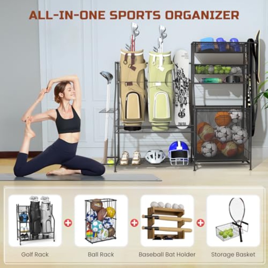 Garage Sports Equipment Organi - огляд і ціна Sports Equipment Garage Storage