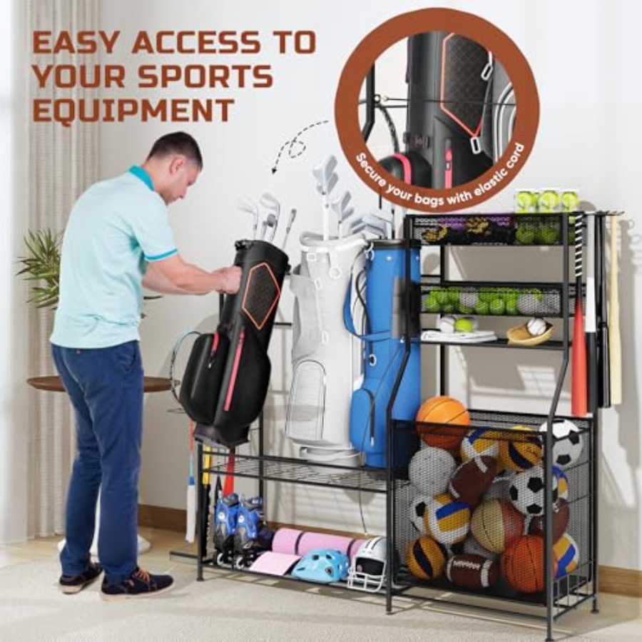 Garage Sports Equipment Organi - огляд і ціна Sports Equipment Garage Storage