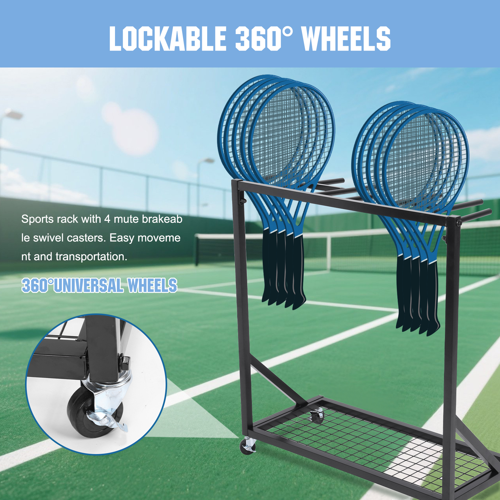 Sports Racquet Storage Organiz - огляд і ціна Sports Equipment Cart