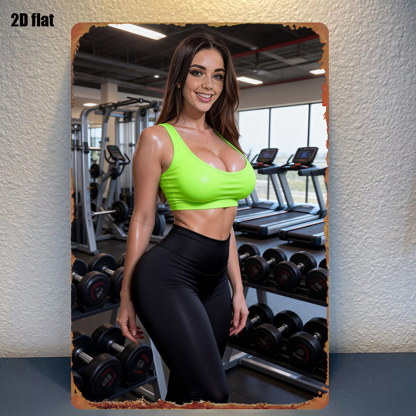2D Flat Style Metal Sign Sexy  - огляд і ціна Sports Equipment Background