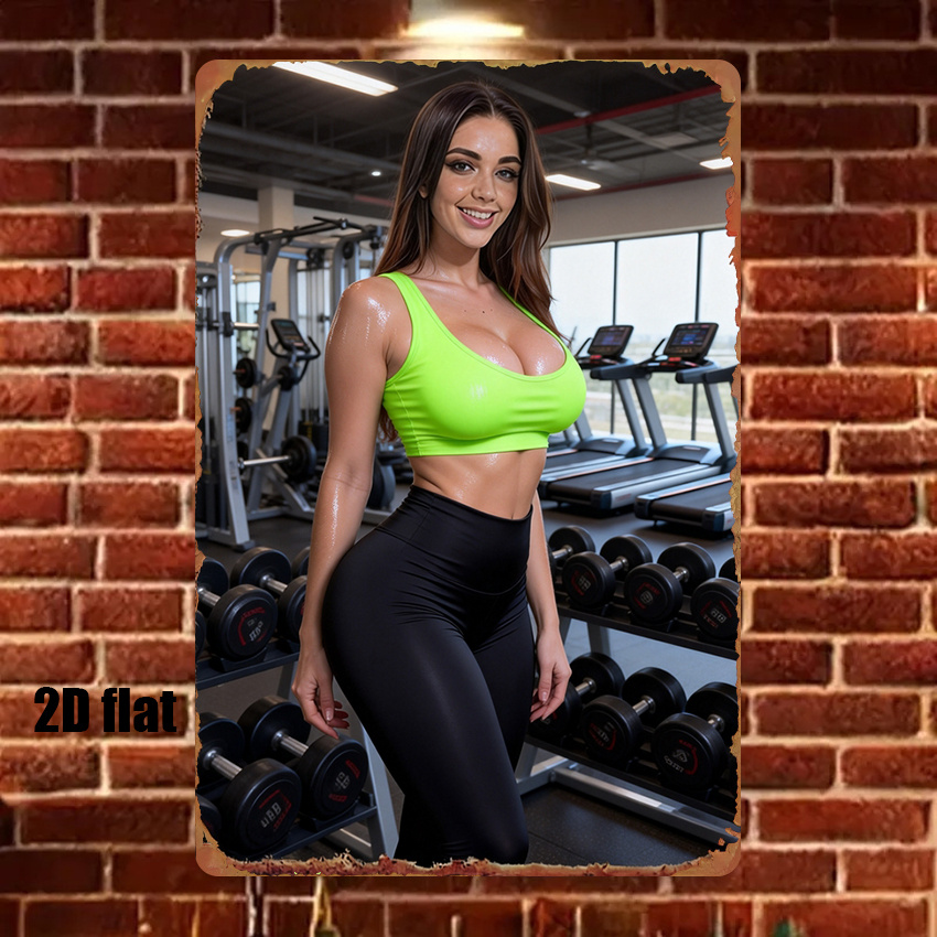 2D Flat Style Metal Sign Sexy  - огляд і ціна Sports Equipment Background