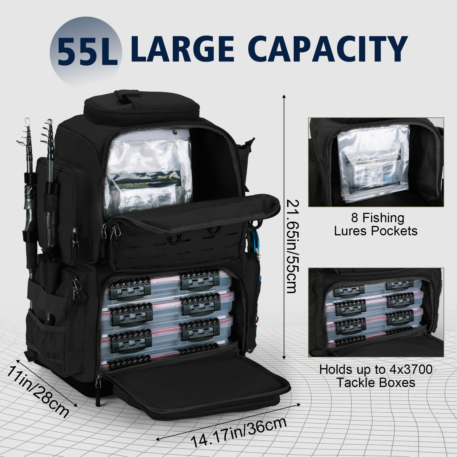 Goture 55*36*28cm Multifunctio - огляд і ціна Sports Equipment Outdoor Storage