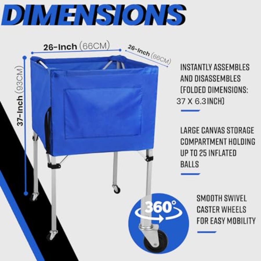 Volleyball Ball cart with Whee - огляд і ціна Sports Equipment Garage Storage
